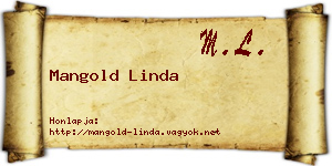 Mangold Linda névjegykártya